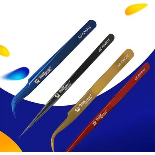 MECHANIC Ultra Fine Tweezers High Tenacity Durable Tweezers For SMD PCB BGA Motherboard Micro Repair Forceps Tool