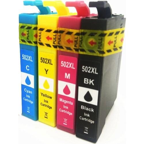 Vilaxh T502XL 502XL Compatible Ink Cartridge With ARC Chip For Epson T502 XL Expression Home XP-5100 XP-5105 WF-2860DWF WF-2865D