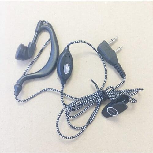 Knit wire high tensile reliable headphone K plug 2pins for KENWOOD Baofeng 888s UV5R UV82 Wouxun TYT Quansheng etc wakie talkie