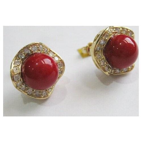 Women Natural Tiger eye Stone Earrings Jadeite Stud Ear Fashion Jewellery Gifts