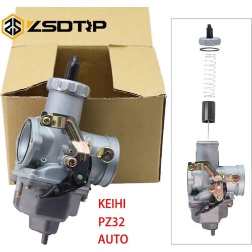 ZSDTRP Motorcycle Auto Carburetor PZ32 Keihin 32mm Carb For CG 250CC-300CC Pit Dirt Bike ATV