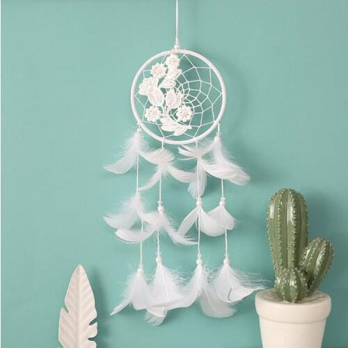 Dream Catcher Hanging Wall Decoration Handmade Feather Dreamcatcher Ornament Wholesale Dropship 1pc
