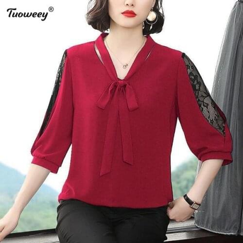 5XL Femal loose Shirts floral Shirt Women 2021 Autumn New Korean Women short Sleeve Shirts hollow out Chiffon Blouses