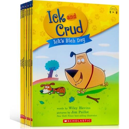 7 Books/set Ick and Crud Children Manga Book Story chapters Series picture books Color cartoon bedtime story book for baby kids