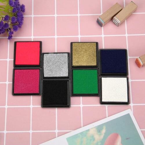 8 Colors Inkpad Handmade DIY Craft Oil Based Ink Pad Rubber Stamps Fabric Wood Paper Scrapbooking Ink pad Finger Paint Wedding