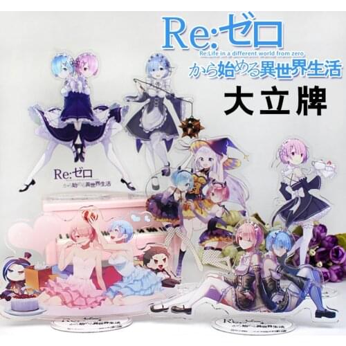 Anime Re:Life In A Different World From Zero Acrylic Stand Model Plate Holder Desktop Action Figures Cosplay Toys Gift 16cm