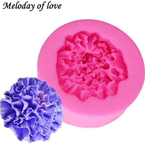 Big Carnations Flower Shape Silicone Cake Molds DIY Bakeware For Homemade Soap candle Flexible Baking Mold T1318