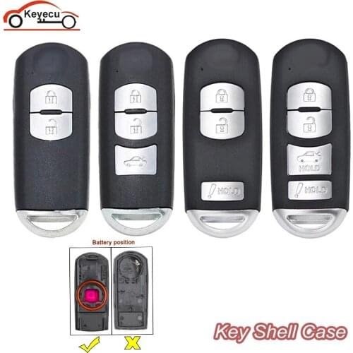 KEYECU Replacement Remote Car Key Shell Case Fob 4 Button for Mazda 3 6 2014 2015 2016 2017 2018 SKE13D-01