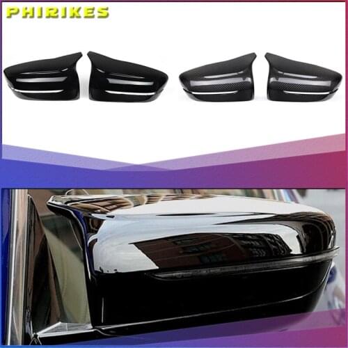 For BMW 5 7 Series G30 G38 G11 G12 Car Rear View Side Wing Mirror Cap black Carbon Fiber pattern car accessories 2017 2018 2016