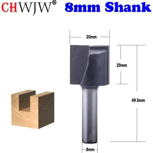 CHWJW 1pc 8mm Cleaning bottom Engraving Bit solid carbide router bit Woodworking Tools CNC milling cutter endmill for wood