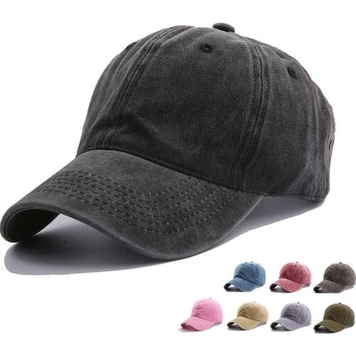 Light Board Women Soft Top Washed Cotton Sunscreen Visor Baseball Cap Outdoor Men Street Retro Solid Do The Old Cowboy Hat A37