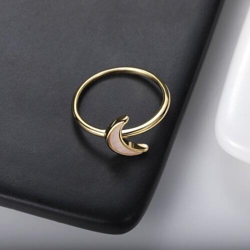 Minimal Moon Rings For Women Boho Jewelry Adjustable Knuckle Crescent Moon Ring Friendship Gifts bijoux femme