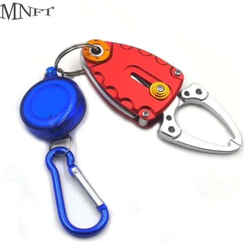 MNFT 1Set Compact Mini Portable Fish Lip Grip With Zingers Retractor Fishing Tools Clip