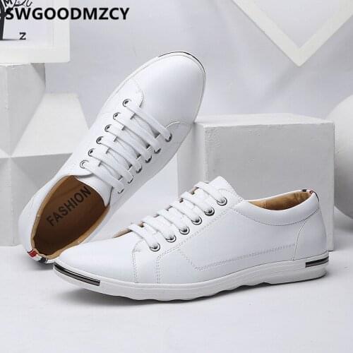 Fashion White Mens Shoes Casual Black Leather Shoes Men Luxury Designer Shoes Men High Quality Plus Size 48 Chaussure Homme Buty