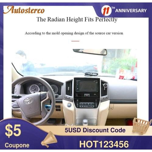 Aftermarket All IN 1 For TOYOTA LAND CRUISER LC200 2008-2020 VX GX VXS Android 9 Tesla Style Multimedia Player Radio Head Unit