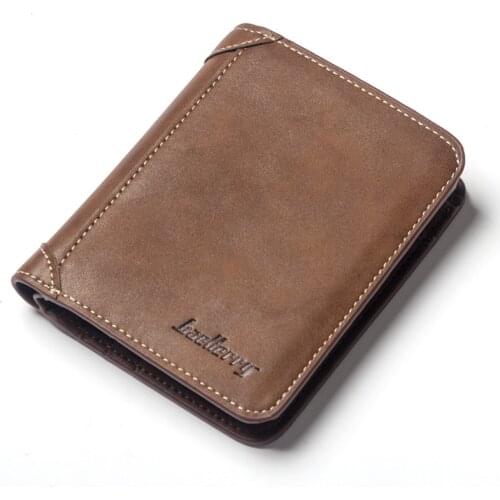 Vitage Zipper Men Wallets Leather Wallet Money Bag Credit Card Holders Dollar Bill Wallet Clutch Purse for Boy Use Short Wallets