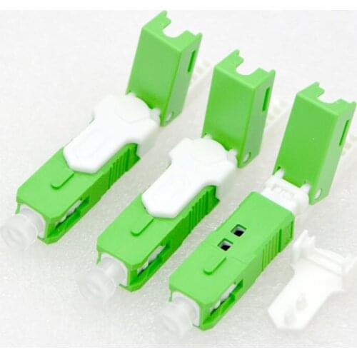 100pcs New SC/APC Optical Fiber Quick Connector Field Assembled Single Multimode Friber Fast Connector Free Shipping To Brazil