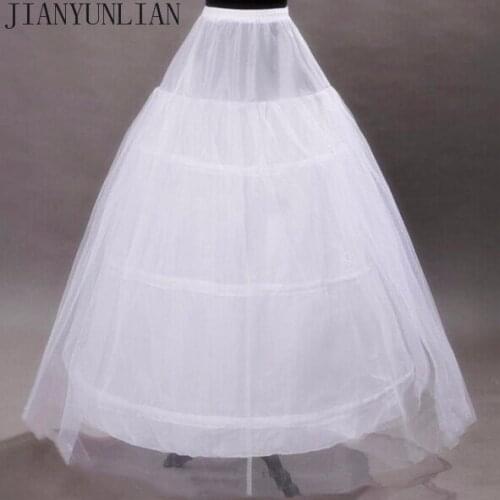 2021 Brand New Petticoats White 3 Hoops 2 Layers Ball Gown Bride Underskirt Formal Dress Crinoline Stock Wedding Accessories