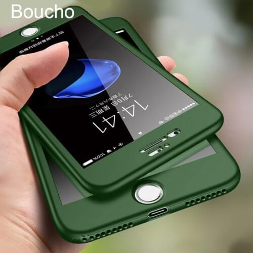 Full Cover Case On For iPhone 12 11 Pro Max SE 2 Protective Cover For iPhone XS Max XR X 8 7 6S 6 Plus 11Pro 5S With Glass Film