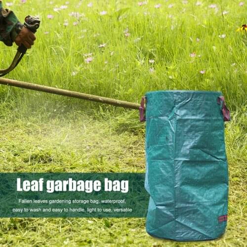 Portable Leaf Sack Trash Can Lawn Clean Bags Garden Sweeper Dust Rubbish Bucket Park Square Waste Collection Organizer