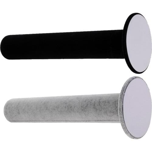 Portable PVC Bar Velvet Covered T-Bar Vertical Tower Jewelry Bracelet Watch Stand Bangle Display White/Black