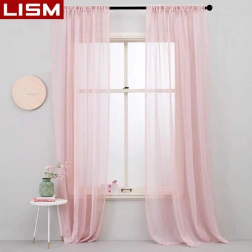 LISM Sheer Curtains for Living Room Bedroom Kitchen Tulle White Curtain for Windows Voile Drapes Home Decorative Sheer Panels
