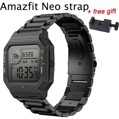 Stainless steel wristband for Amazfit NEO smart watch strap Bands for huami amazfit Bip S/GTS /GTR 42MM 47MM PACE band belt