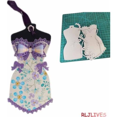 Shabby Chiq Corset Tag Set Metal Cutting Dies DIY Scrapbooking Card Stencil Paper Craft Handmade Album Handbook Decoration