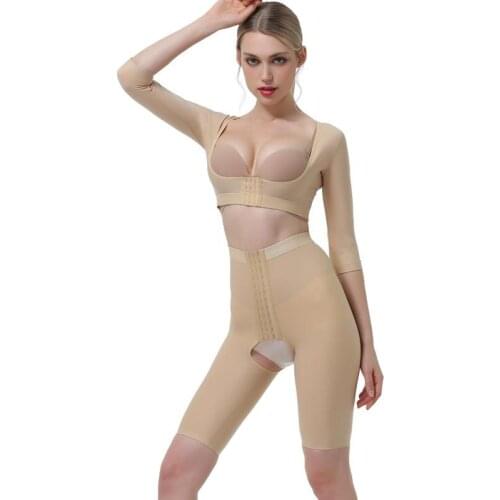 Women Shape Wear Medical Compression Liposuction Recovery Garment Body Shaping Three Quarter Sleeves Arm Slimming Control Pants