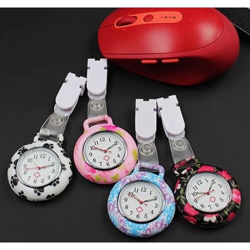 Nurses Doctor Quartz Fob Watch Silicone Case Band Pocket Watch TT@88