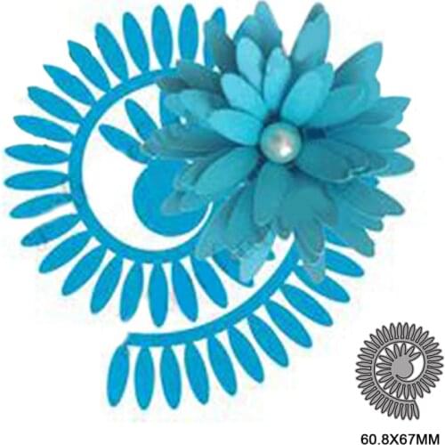 Spiral Flower Metal Cutting Dies for DIY Scrapbooking Album Paper Cards Decorative Crafts Embossing Die Cuts Christmas 2021new