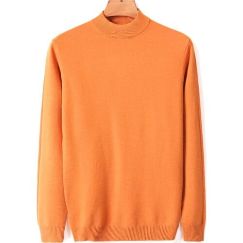 12 Colors Mens Half Turtleneck Sweater 2020 New Autumn and Winter Warm Thick Casual Pullover High Quality Brand Sweater Clothes