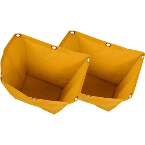 Cleaning Cart Bag - Waterproof Oxford Replacement Bags for Hotel Laundry Cart with Metal Grommets Yellow 2pcs Pack