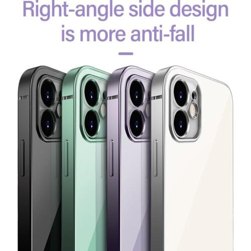 Ultra-thin Straight Edge Plating Transparent Silicone Phone Case For iPhone 11Promax 11Pro 11 Luxury Camera Protection Coque