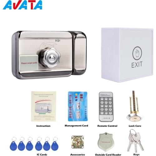 Avavta Smart Electronic Lock With IC Keys and 3A power supply access control for Video Intercom System Support Remote Unlock