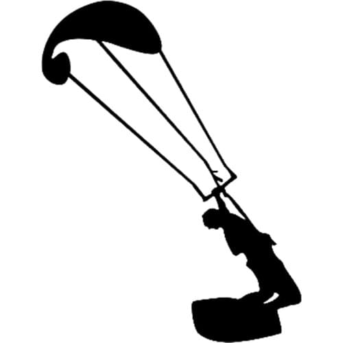 10.5cm*13.8cm Kitesurfing Fashion Car-Styling Motorcycle Stickers Black/Silver S3-5556