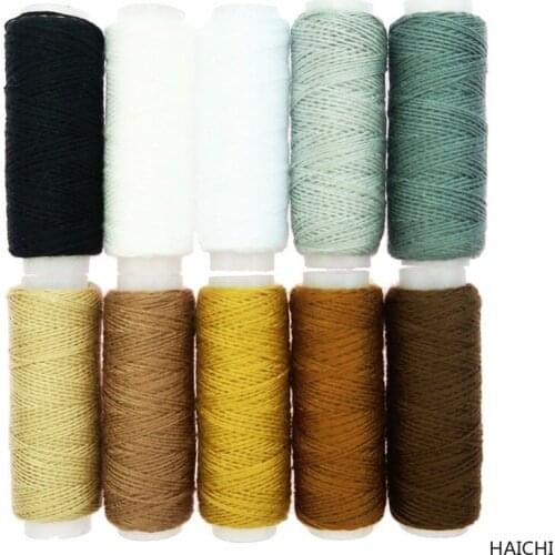 10x THICK Polyester THREAD Cord for Jeans Bag Denim Button Sew Craft Rainbow Home Sewing for Hand Knitting Clothing Threads Hot