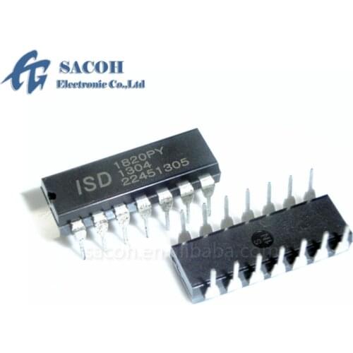 10PCS/lot New ISD1820PY 1820PY or ISD1820SY ISD1820 or ISD1810 ISD1810P ISD1806S ISD1806 DIP-14 Voice Recordable and Playback IC