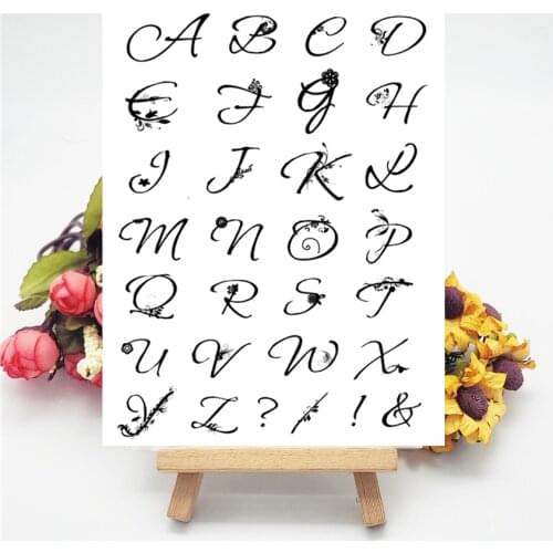 14x18CM Flowers letters Transparent Seal Clear Stamps Silicone Seal Roller Stamps DIY Scrapbook Album / Card Production