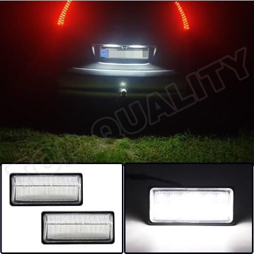 2PCS For Nissan Rogue Altima Versa Note Pathfinder Maxima Rogue Sentra Quest Murano Infiniti 12V LED License Plate Light Lamp