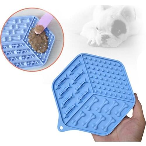 2 Pcs/Set Silicone Dog Lick Mats Creative Pet Puppy Food Lick Mat Suction Cup Dogs Slow Feeding Food Mat Pet Dog Feeder Supplies