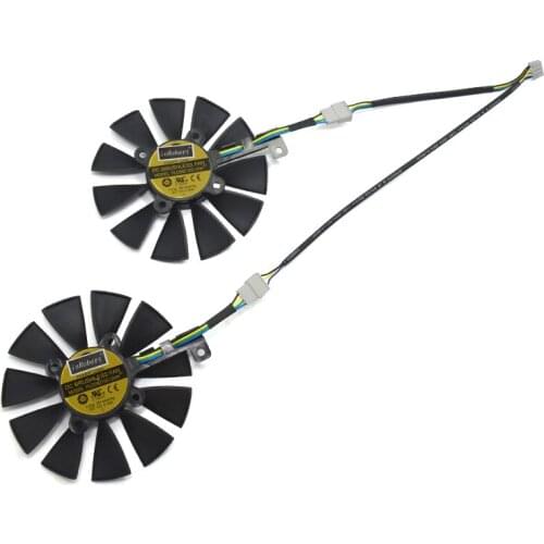 2pcs/lot 87mm PLD09210S12HH 4pin GTX 1070 Video Card Cooler Fan Replace for ASUS GTX 1070 dual GTX1060 Graphic Cards Cooling