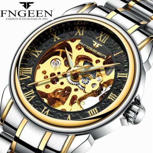 2020 Mens Watch FNGEEN New Waterproof Mechanical Business Mens Quartz Watch Top Brand Luxury Mens Watch Couple Reloj Hombre