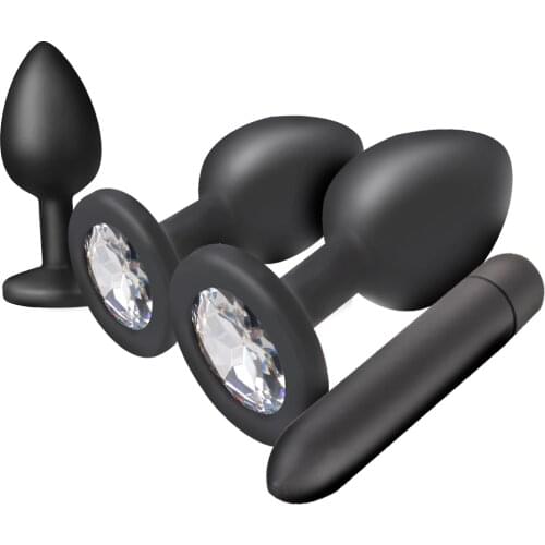 IKOKY Anal Plug Prostate Massager Butt Plug Bullet Vibrator Sex Toys for Women Men Adult Products Erotic