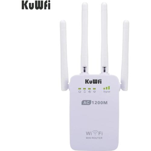 1200Mbps Wireless Wifi Booster Repeater Extender Router Access Point 2.4G/5G Dual Band With 4 External Antennas Support WPS