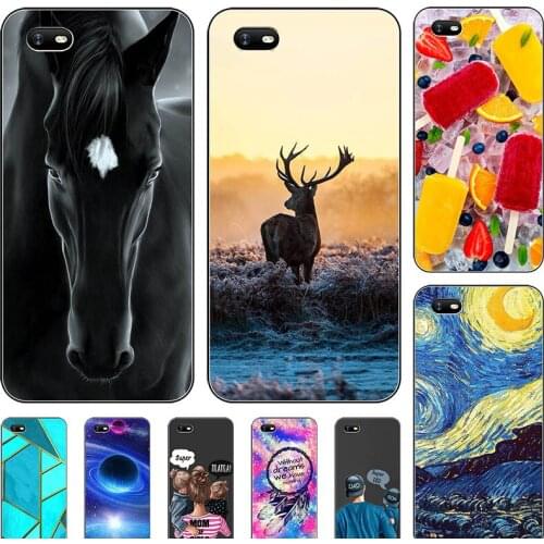Fashion Bumper Cute Case For OPPO A1K CPH1923 A 1K OPPOA1K 6.1" OPPO Realme C2 Case Soft Silicone Cat Horse Flower Cover Shell