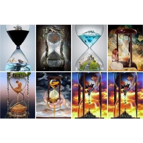 DIY 5D Diamond Painting Kits Scenery Handmade Diamond Embroidery Sale Hourglass Picture Of Rhinestones Diamond Mosaic Wall Art
