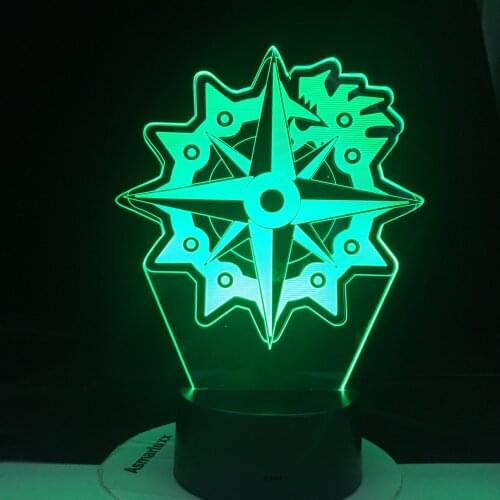 ESCANOR LION PRIDE LED ANIME LAMP THE SEVEN DEADLY 3D LED Night Light for Kids Bedroom Decor Light Colors Table Night Lamp