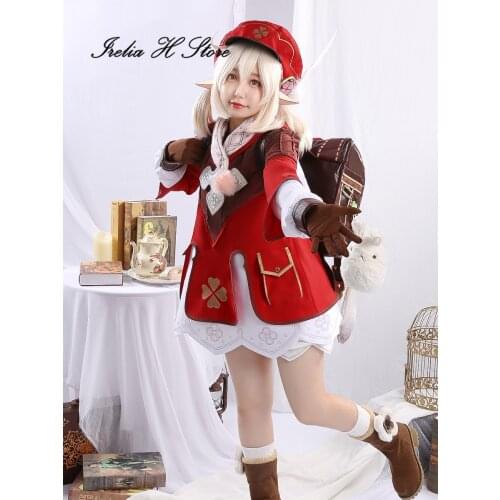 New Game Cosplays Genshin Impact Klee Cosplay Costume Halloween costumes dress bag