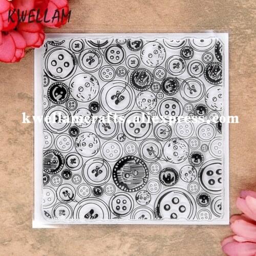 Button Scrapbook DIY photo cards rubber stamp clear stamp transparent stamp 10.5x10.5cm KW7101405